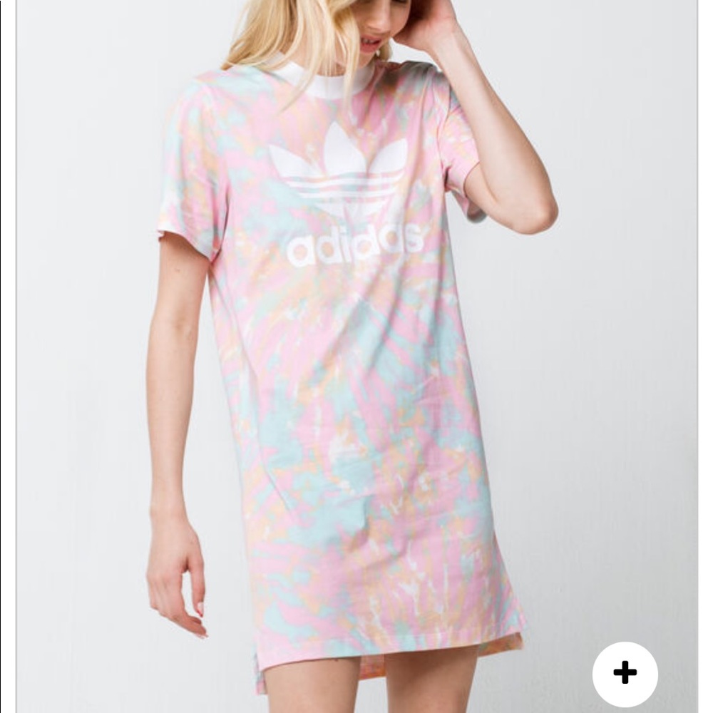 Adidas tie dye shirt dress